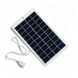 White solar panel with USB output lead