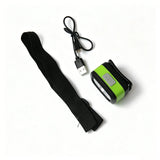 Headlamp with elastic headband and charging cable