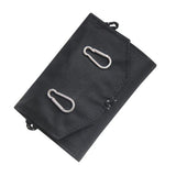 Folded fabric charger with two carabiners