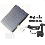 Solar panel, pump and fountain accessories