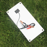 Rear of panel with junction box and clamp lead