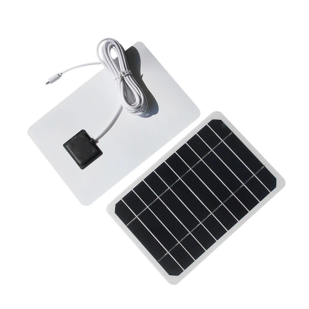 Front and rear construction of the solar camera panel