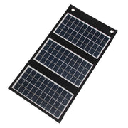 15W three-panel solar charger unfolded