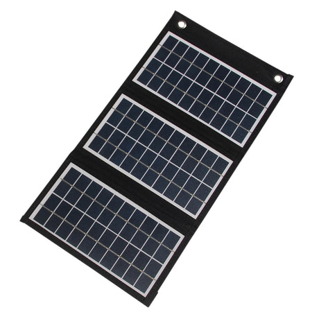 15W three-panel solar charger unfolded