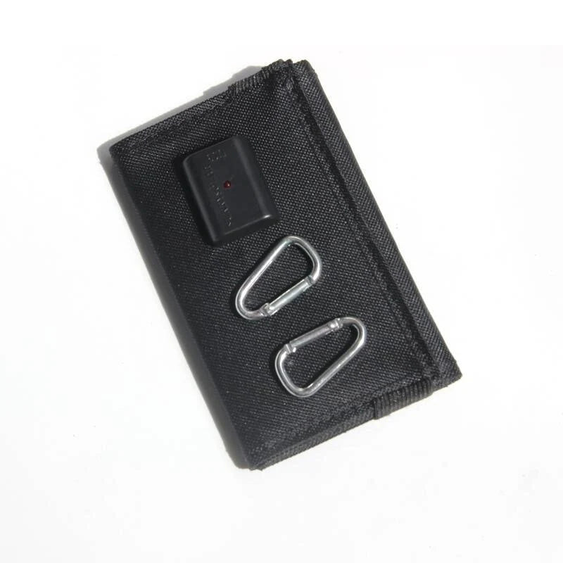 Folded charger with two carabiners