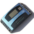 Blue controller with LCD, three buttons and two USB ports