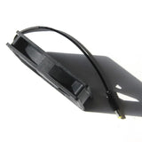 DC plug between solar panel and fan assembly