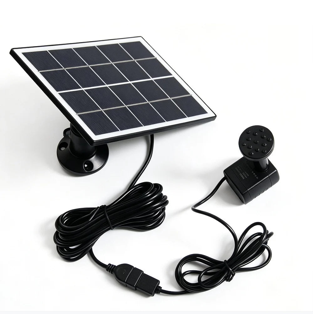 3W solar panel with adjustable bracket and fountain pump