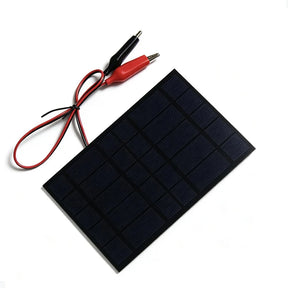 2.5W 5V PET solar panel with alligator clips