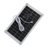 Solar panel with mounting carabiners and cable
