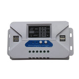 White solar controller front with LCD