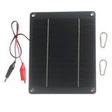 12V mini solar panel with clip leads and two carabiners