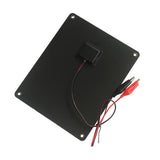 Rear view of the 12V panel and clip lead connection box