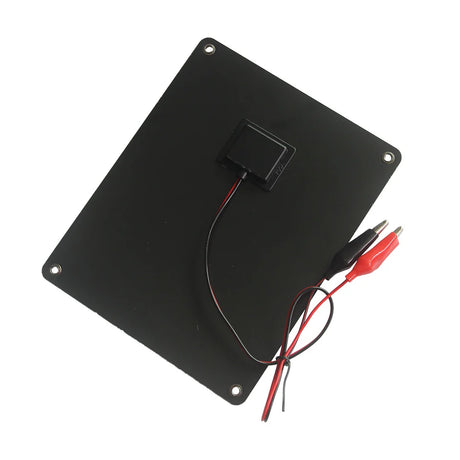 Rear view of the 12V panel and clip lead connection box