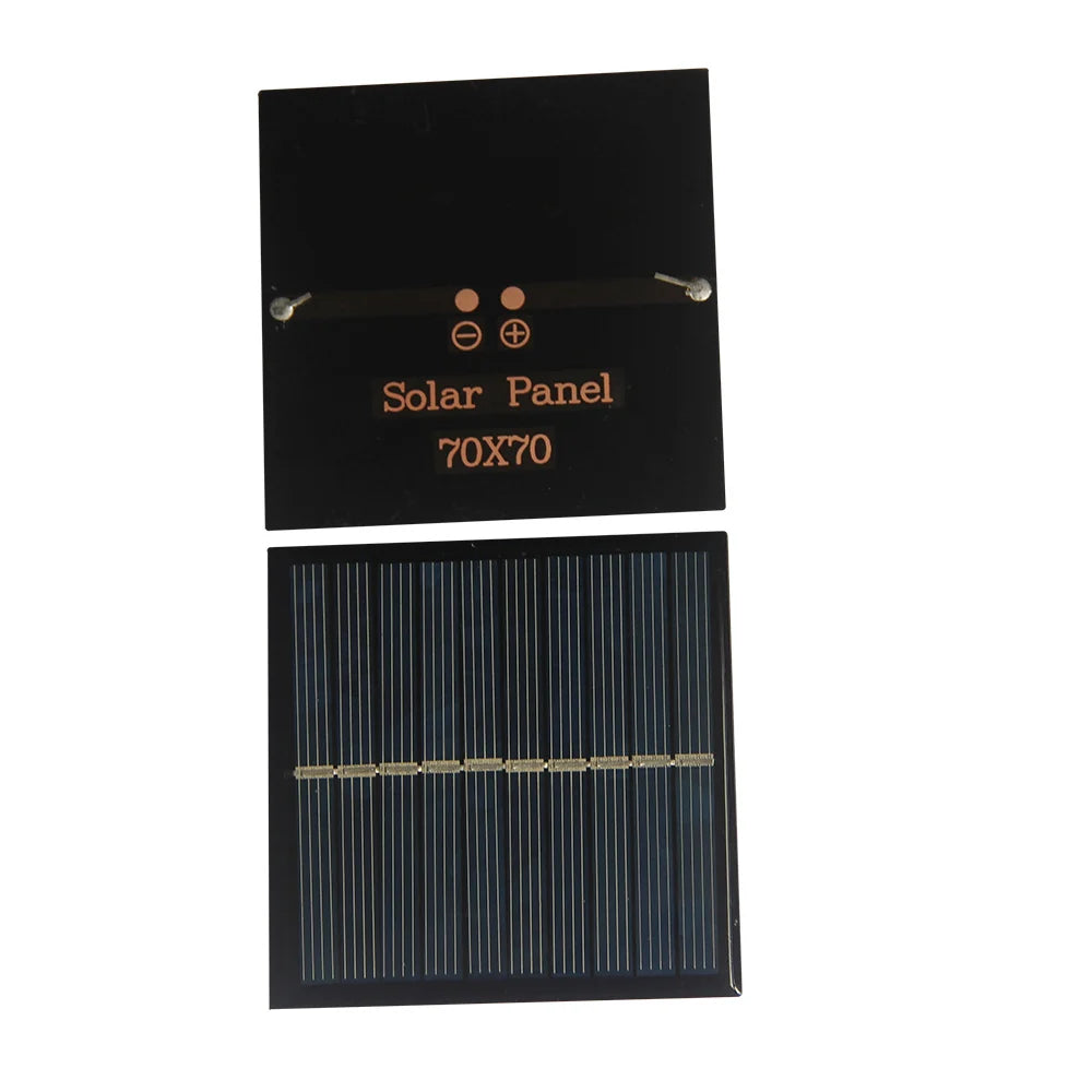 Front and back of the square mini solar module