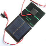 Front and rear views of a square mini solar panel