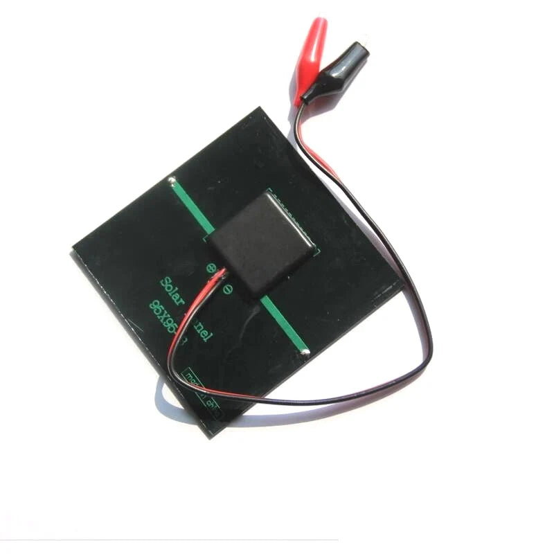 Rear of the 95mm panel with attached clip leads