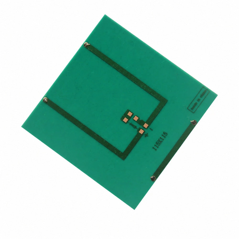 2W 6V Mini Solar Panel, 115 × 115mm PET Module - Rear panel terminal markings
