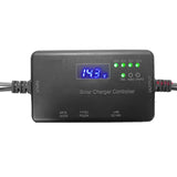 MPPT solar charge controller front display and USB output ports