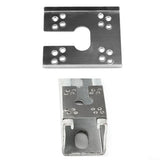 Front and side views of a formed solar grounding washer clip