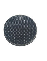 Round mini solar panel, front view with ETFE micro-lens texture.