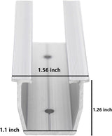 Silver mini rails and clamp hardware for solar panel mounting