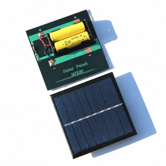 1W 4V Solar AA Charger for Two Rechargeable Cells - aa batteries view