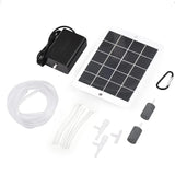 3W solar aerator kit with white panel, black pump and two air stones