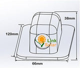 White solar cable entry gland detail view