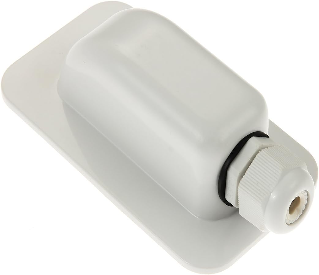 White single solar cable entry gland with curved ABS housing