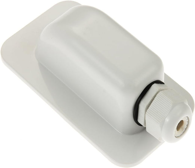 White single solar cable entry gland with curved ABS housing