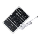 White 5W panel with attached charging lead