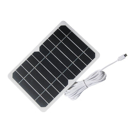White 5W panel with attached charging lead