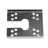 Stainless steel solar panel grounding washer clip front view