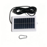 Framed solar panel, DC lead and carabiner