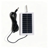 1W 5V white framed solar panel with DC5521 cable and carabiner