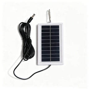 1W 5V white framed solar panel with DC5521 cable and carabiner