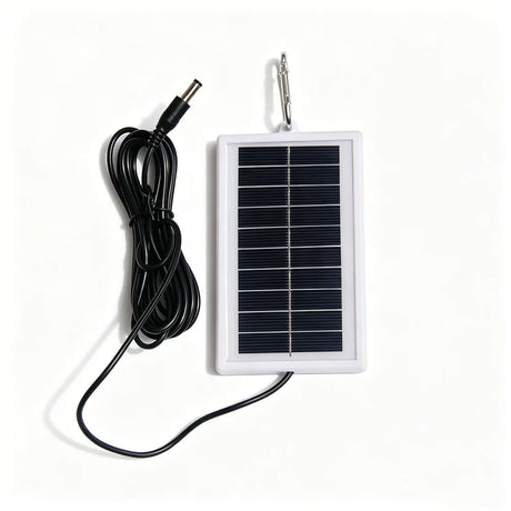 1W 5V white framed solar panel with DC5521 cable and carabiner