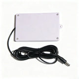 Rear of the framed panel and coiled DC cable