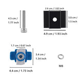 Black solar panel mid clamp and M8 hardware dimensions