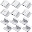 12-piece pack of silver solar panel mid clamps for framed modules