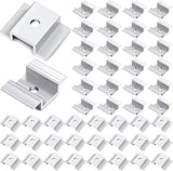 48-piece bulk pack of silver solar panel mid clamps