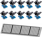 Ten black solar panel mid clamps for Unistrut rails