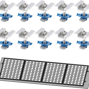 10 PCS Solar Panel Mid Clamps, 30/35mm
