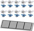 Ten silver solar panel mid clamps for Unistrut rails