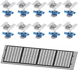 Ten silver solar panel mid clamps for Unistrut rails