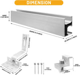 Solar panel mounting rail and roof hook hardware detail
