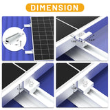 30cm solar rail and clamp dimensions for framed panel mounting