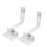 Pair of adjustable solar panel roof hooks with base plates and slotted uprights