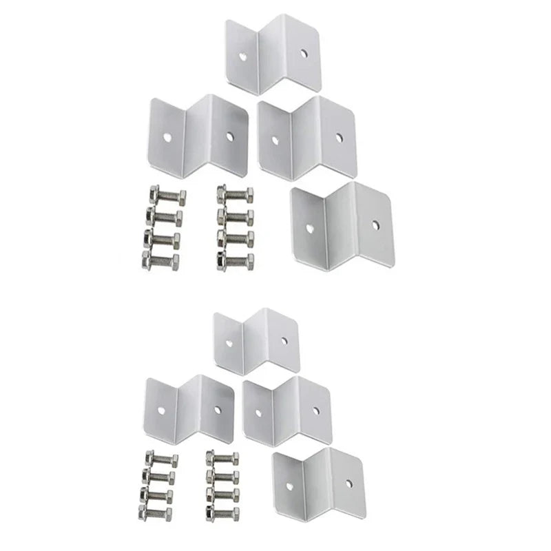 Four-piece and eight-piece aluminum Z bracket pack options